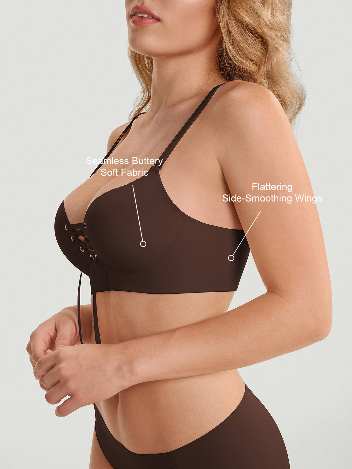 Drawstring Push-Up Bra