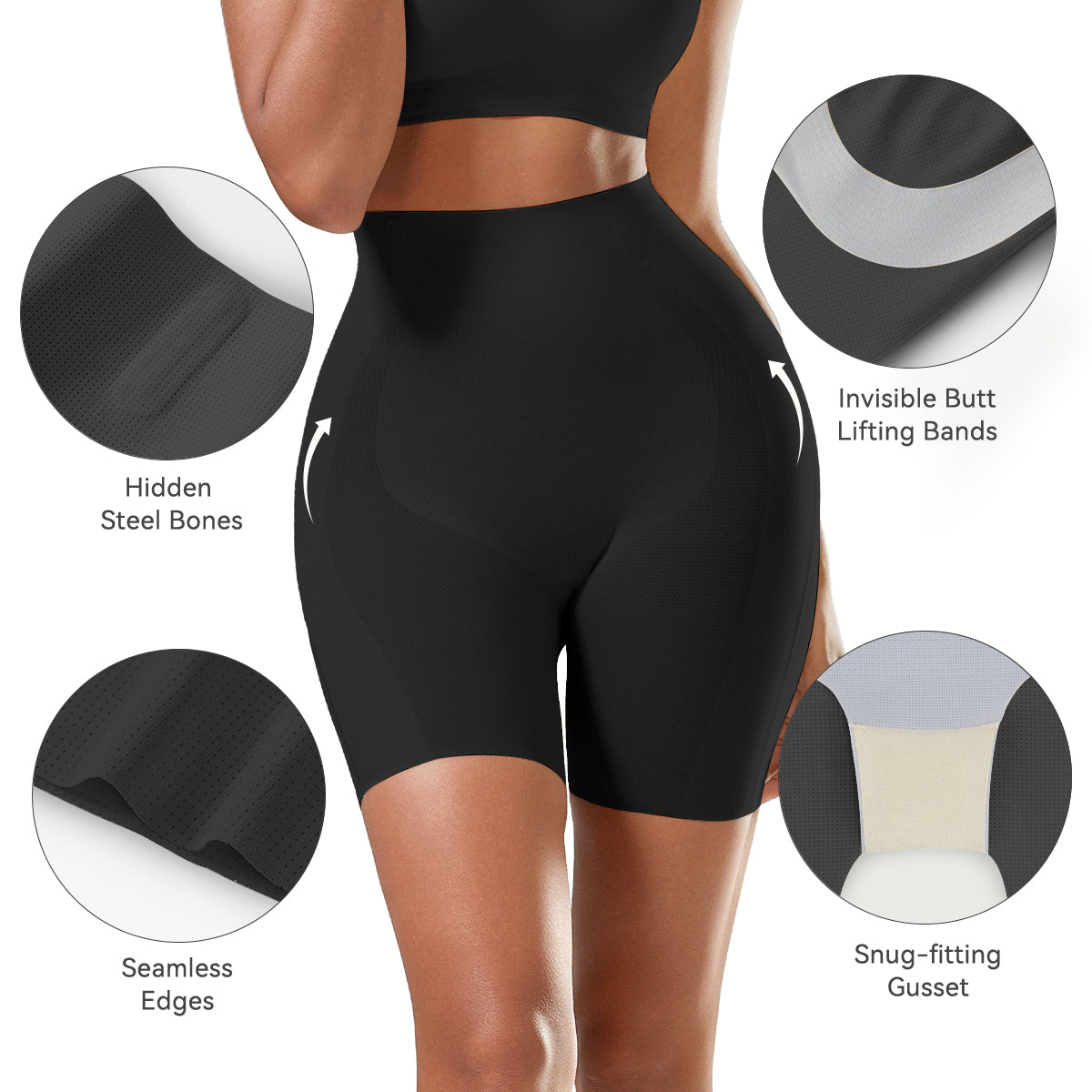 Seamless Shapewear Shorts – High Waist Tummy Control & Butt Lift