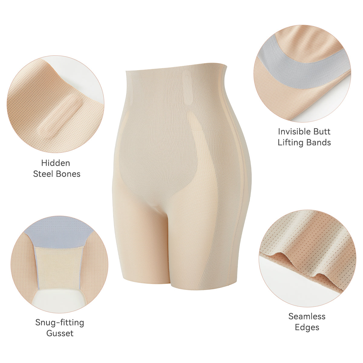 Seamless Shapewear Shorts – High Waist Tummy Control & Butt Lift