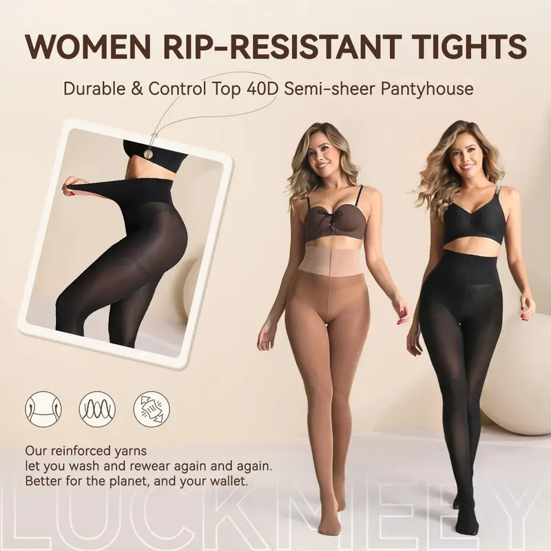 Rip-resistant Strong Black Tights