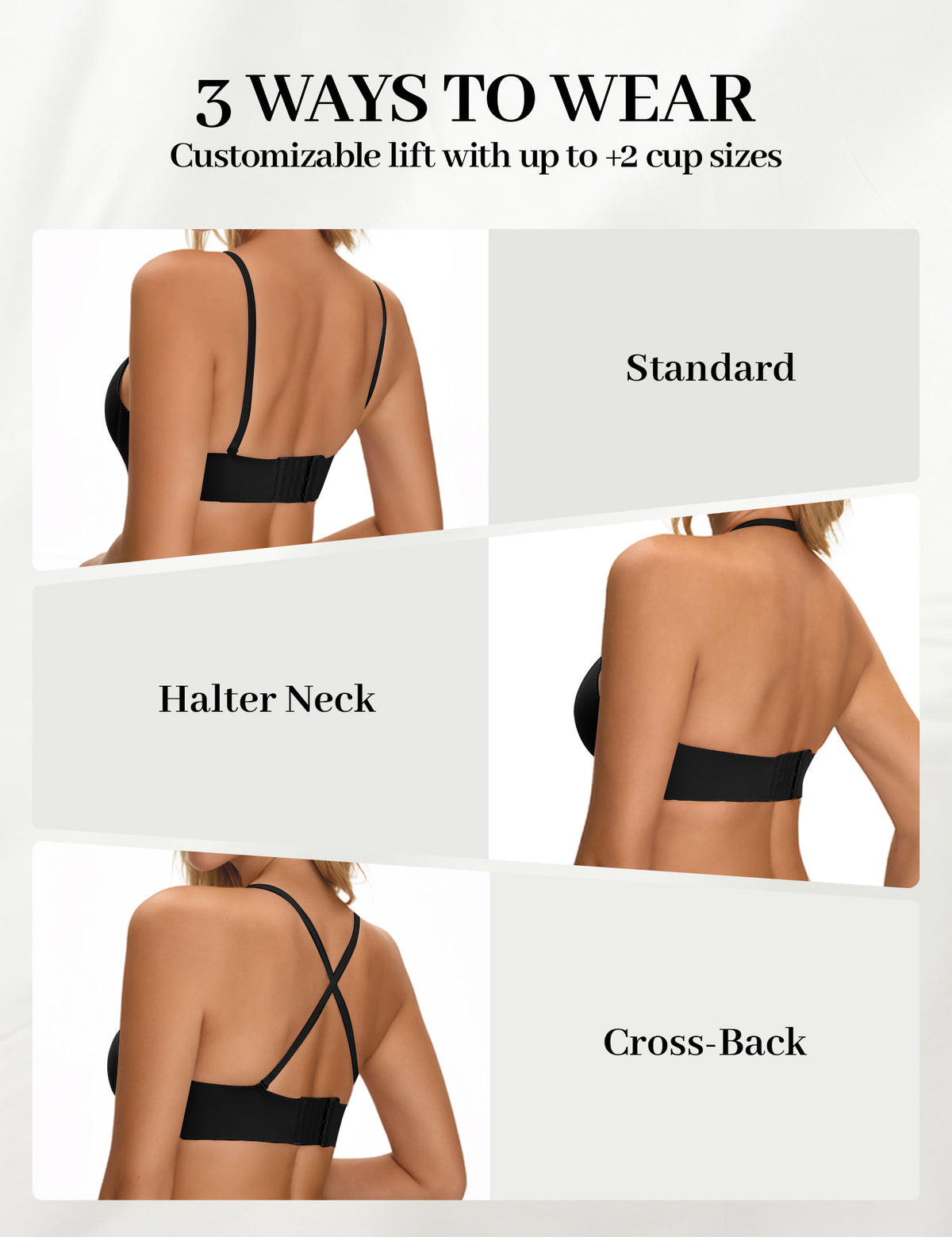 Drawstring Push-Up Bra