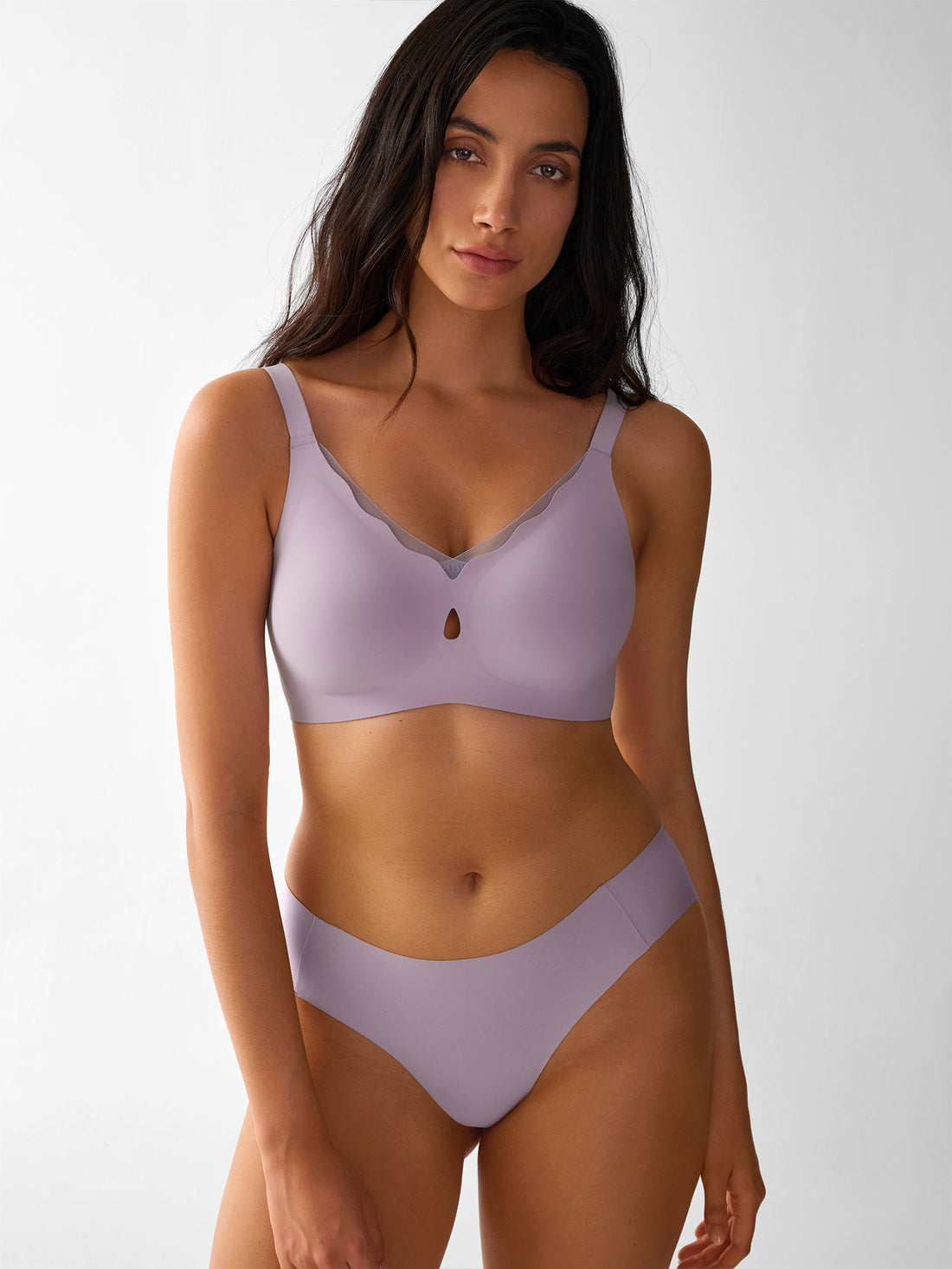 Wireless Water-drop Wave Push Up V Mesh Bra (U & Cross Back)