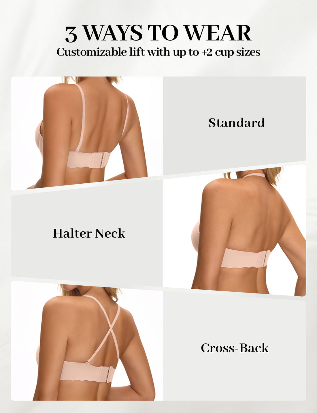 Drawstring Push-Up Bra