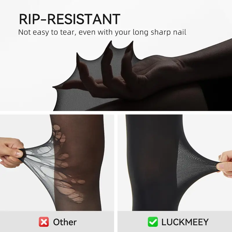 Rip-resistant Strong Black Tights