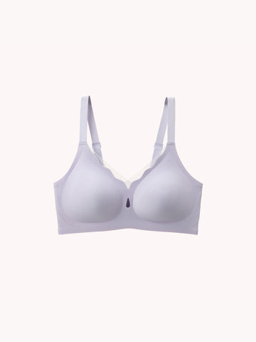 Wireless Water-drop Wave Push Up V Mesh Bra (U & Cross Back)