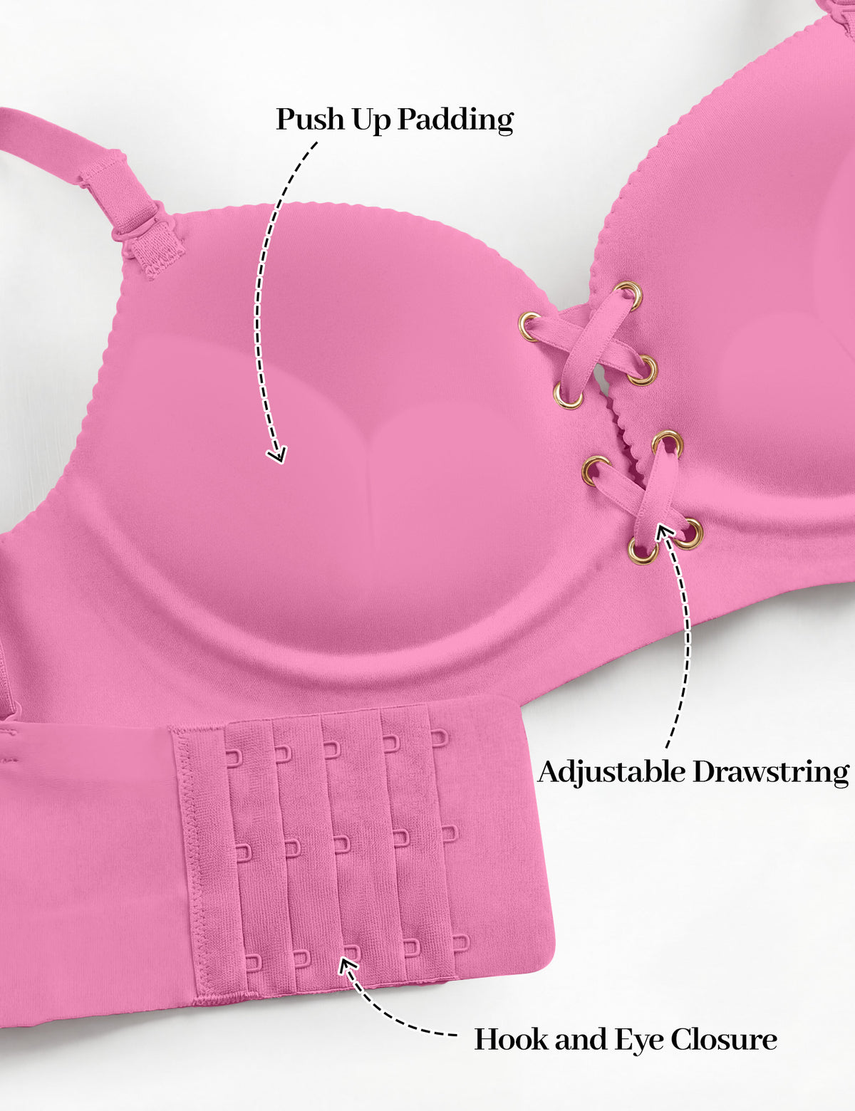 Drawstring Push-Up Bra