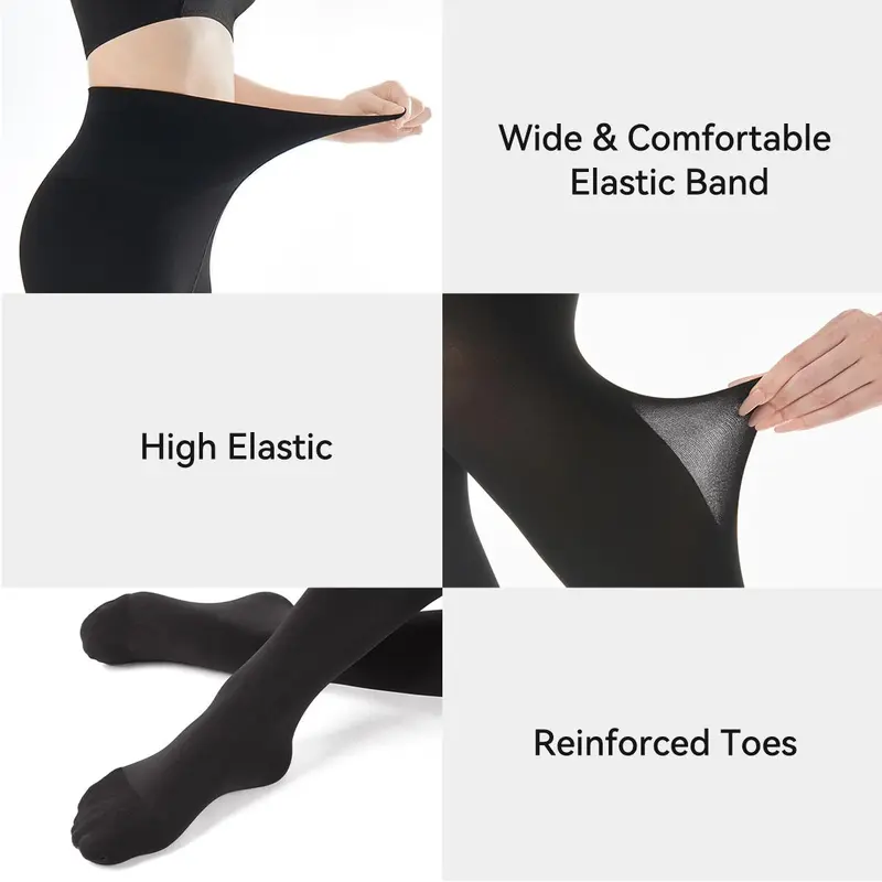 Rip-resistant Strong Black Tights