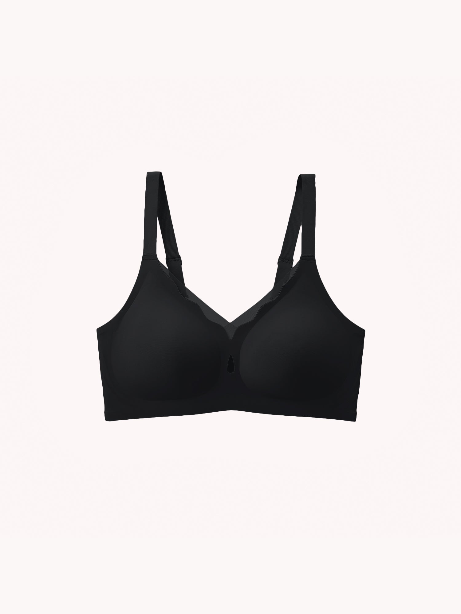 Wireless Water-drop Wave Push Up V Mesh Bra (U & Cross Back)