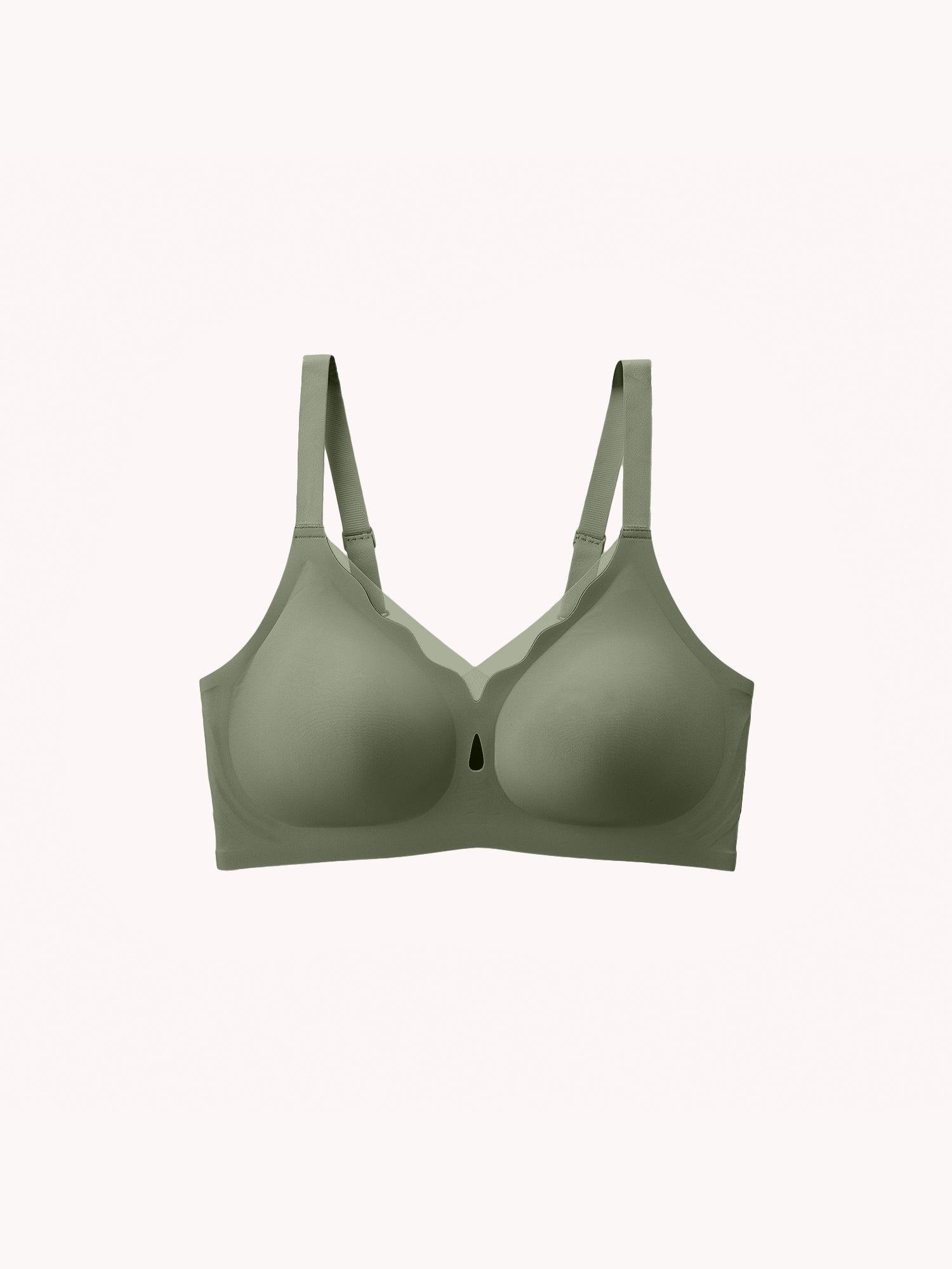 Wireless Water-drop Wave Push Up V Mesh Bra (U & Cross Back)